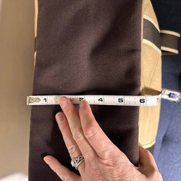 Coach Heritage Web Canvas Weekender Duffle Bag Carry On Travel 20" Tan F70582 - Picture 13 of 16